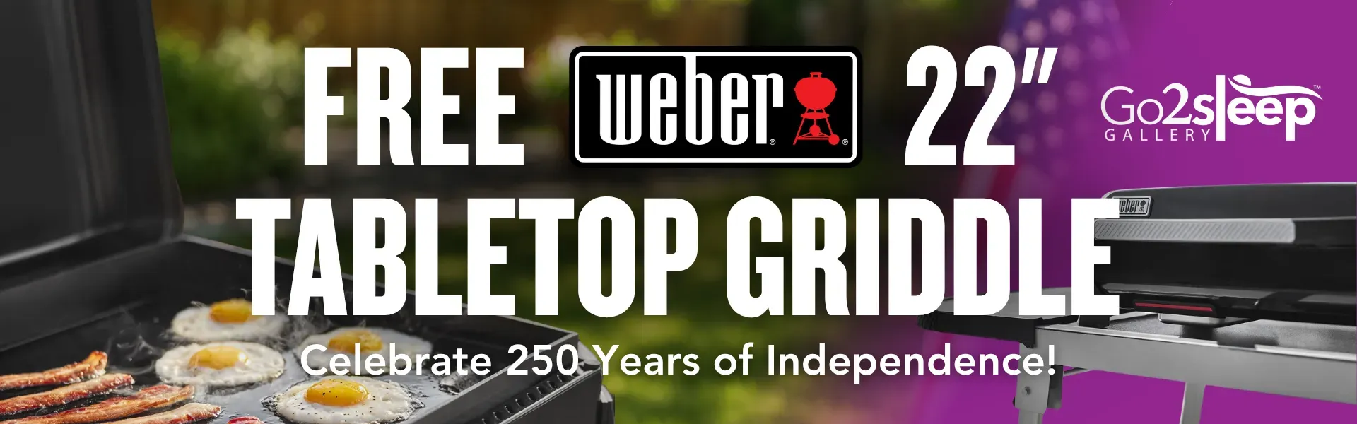 Free Weber 22'' Tabletop Griddle
